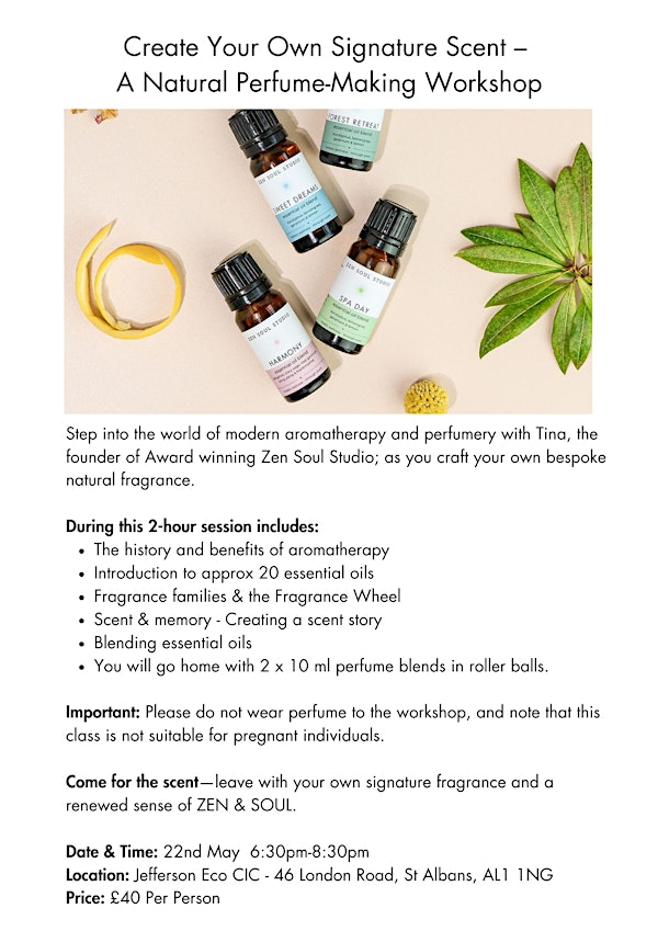 Natural Perfume Making- Make your own signature scent | 46 London Rd