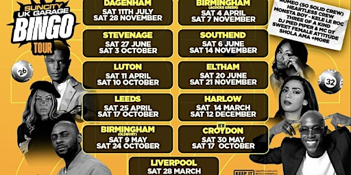 SUN CITY UKG & FUNKY HOUSE  BINGO |CROYDON| | Mecca Bingo Croydon