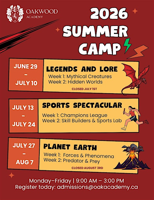 Oakwood Academy Summer Camp | 2150 Torquay Mews