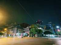 Jing'an Temple in the predawn haze