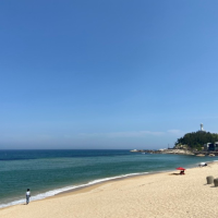 속초 바다 “등대 해수욕장”