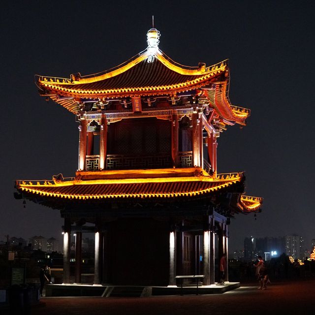 Xian City Wall at Night