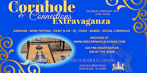 Cornhole & Connections Extravaganza! | NES Cornhole Lounge, Old Brick Road, Glen Allen, VA, USA