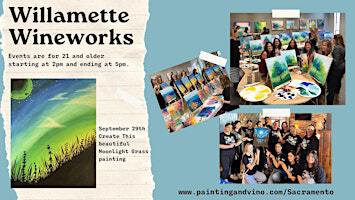 Sip & Paint: This beautiful Moonlight Grass painting | Willamette Wineworks