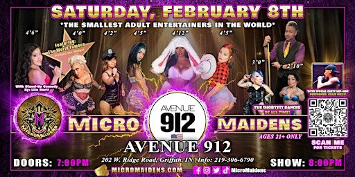 Griffith, IN - Micro Maidens Dwarf Dancers Total Knockouts! @Avenue 912 | Avenue 912