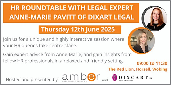 HR Challenges Roundtable - Legal Insights Live | The Red Lion, Horsell