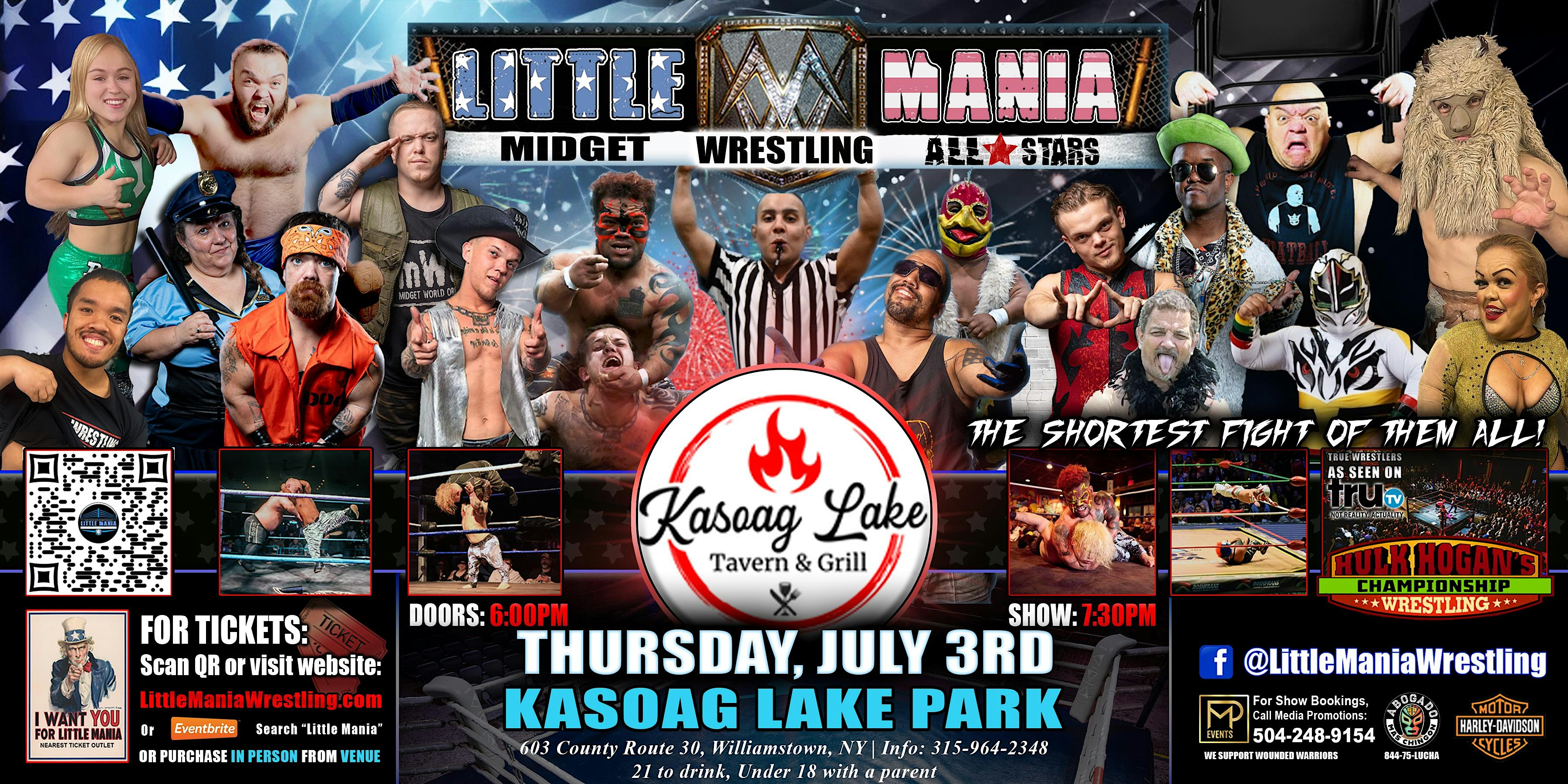 Williamstown, NY - Little Mania Midget Wrestling @ Kasoag Lake Park | Kasoag Lake Park and campground.