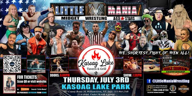 Williamstown, NY - Little Mania Midget Wrestling @ Kasoag Lake Park | Kasoag Lake Park and campground.