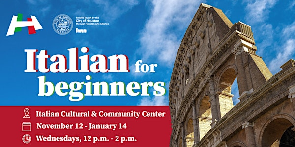 Italian for Beginners - A1S1 | ICCC Houston