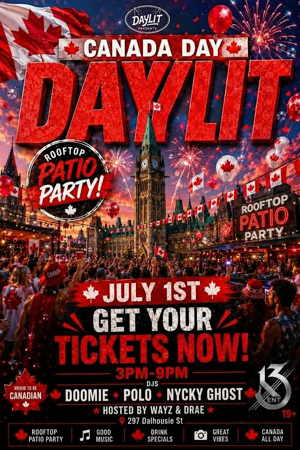 Day Lit: Canada Day Rooftop Party | Note