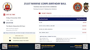 Training and Education Command 251st Marine Corps Birthday Ball | The Westin Alexandria Old Town