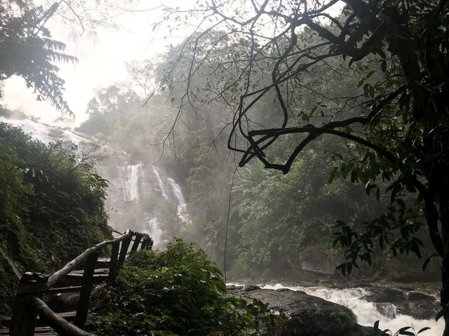 Cascading waterfall at Doi Inthanon