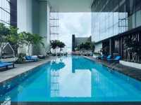 Club infinity pool at Oasia Hotel Downtown