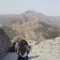 hiking at the Great Wall of China 