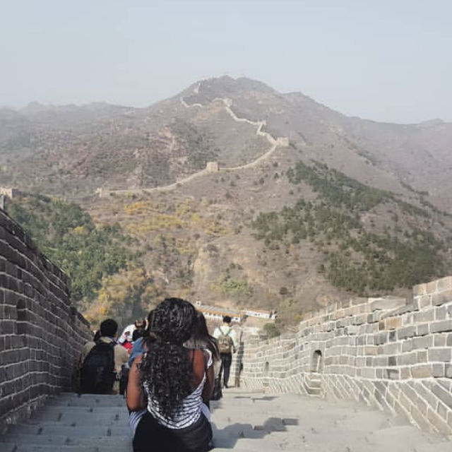 hiking at the Great Wall of China 