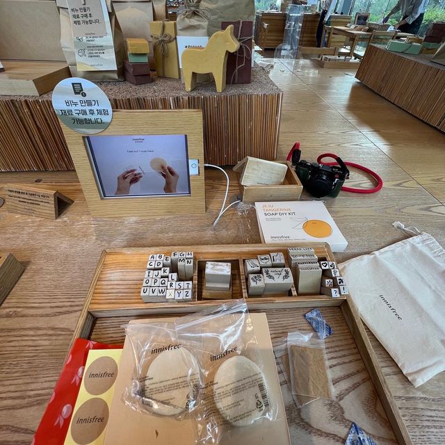 Handmade soap at innisfree house Jeju! 