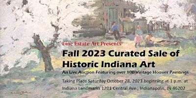 Fall 2023 Curated Sale of Historic Indiana Art | Indiana Landmarks, Central Avenue, Indianapolis, IN, USA