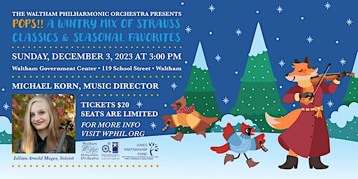 Waltham Philharmonic Orchestra POPS! A Wintry Mix of Strauss & Seasonal | Waltham Government Center