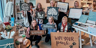 Sip & Paint Wood Sign, Serving Tray, Welcome Sign & other projects | Rustic Chalk Decor