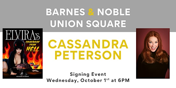 Cassandra Peterson celebrates ELVIRA'S COOKBOOK FROM HELL at B&N USQ | Barnes & Noble