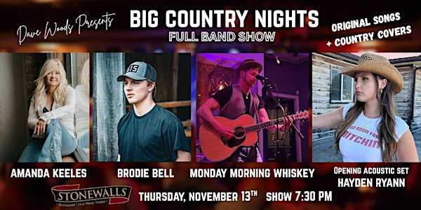 Big Country Nights | Stonewalls Live Music Venue