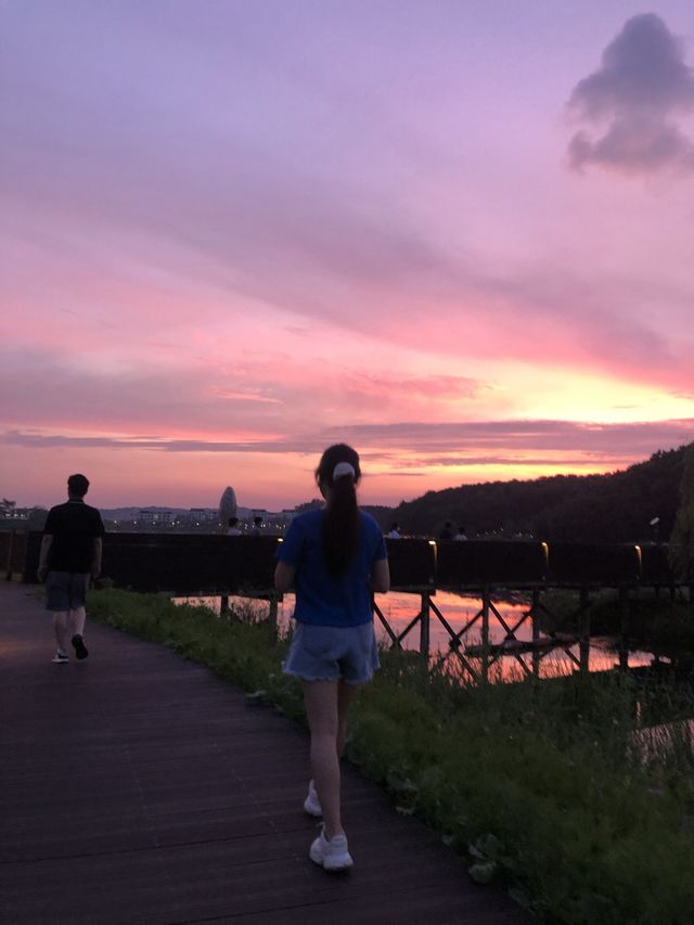 산책하기 좋은 노을맛집, 동탄호수공원 