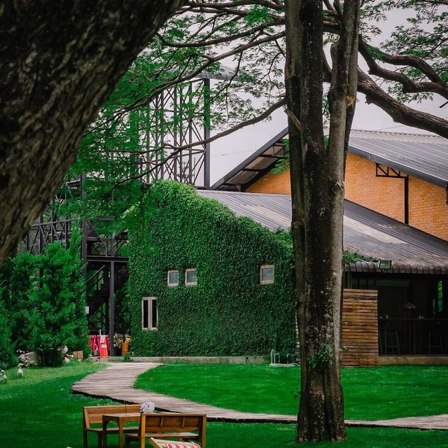 คาเฟ่ที่มีวิวสวนสวยๆ สีเขียวๆสลายตาสุดๆ