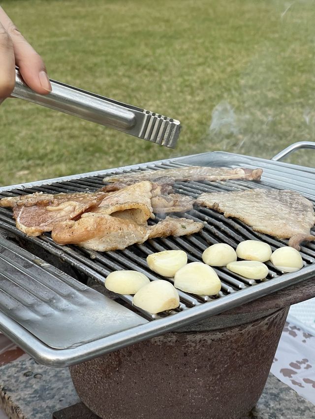 < 남양주 맛집 > 잔디밭 돗자리 위에서 먹는 멧돼지 고기, 금남 멧돼지 🏕️