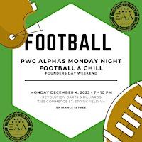 PWC Alphas Founders Day Weekend Monday Night Football | The Revolution Darts & Billiards