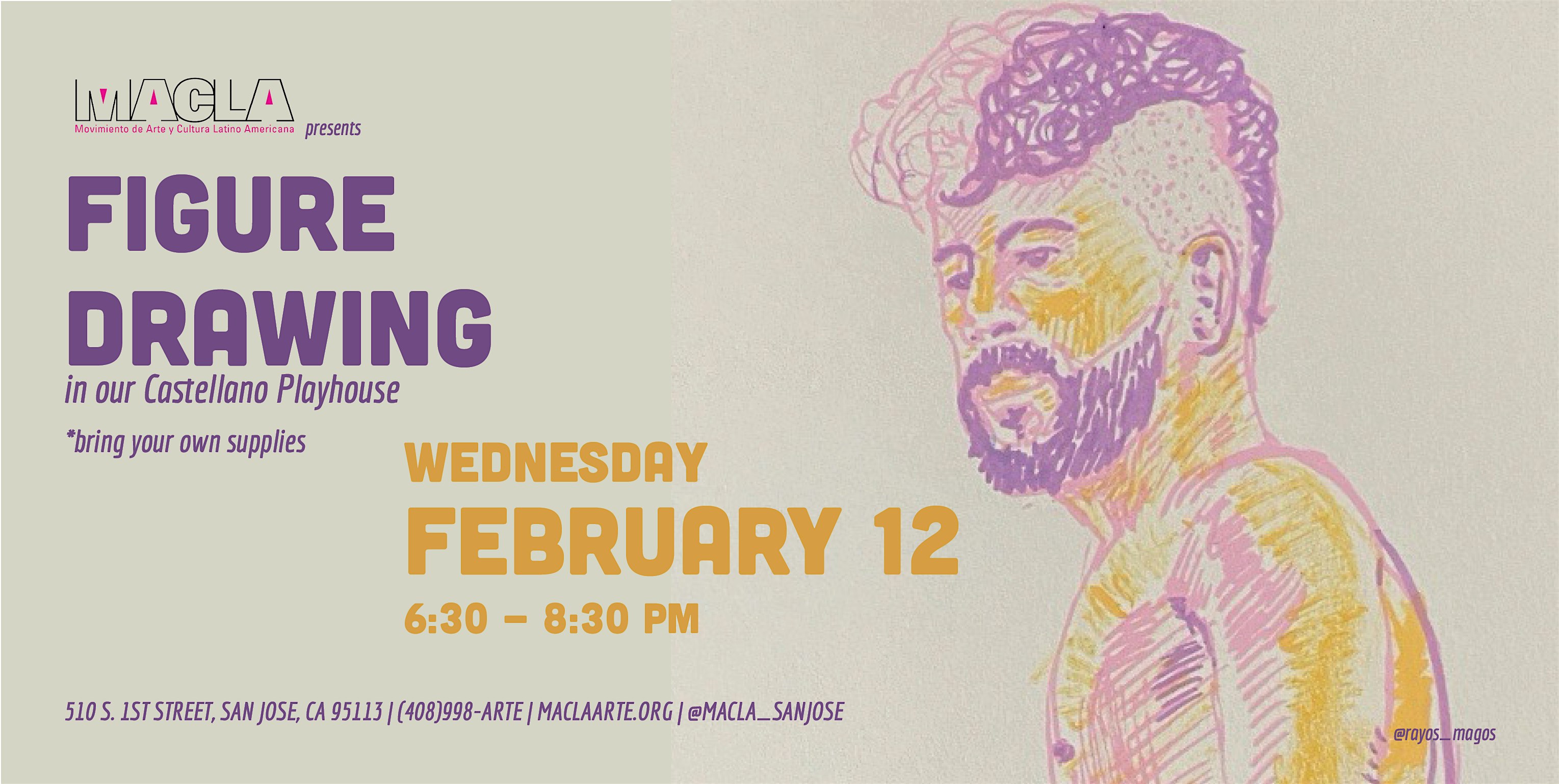 Figure Drawing hosted by MACLA | MACLA/Movimiento de Arte y Cultura Latino Americana