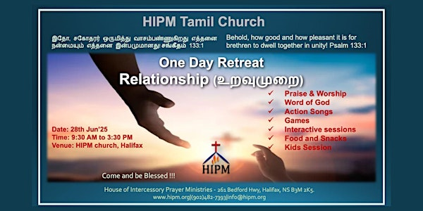 One Day Tamil Retreat | HIPM Church