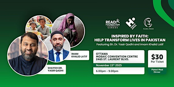 Inspired by Faith: Inspiring Event with Shaykh Yasir Qadhi, Ottawa | Mosaic Convention Centre