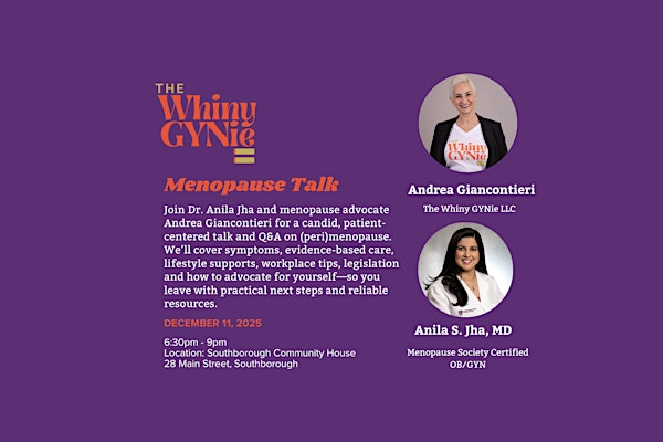 Southborough Menopause Talk: Real Talk, Real Solutions | Southborough Community House