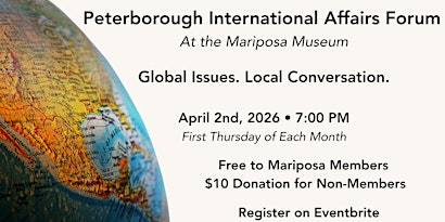Peterborough International Affairs Forum | 26 Main St