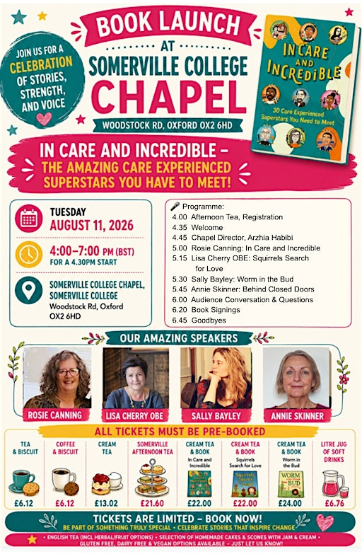 In Care and Incredible - Book launch | Somerville College Chapel