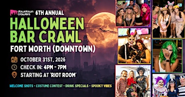 Halloween Bar Crawl 10/31 - FORT WORTH | Koe Wetzel's Riot Room