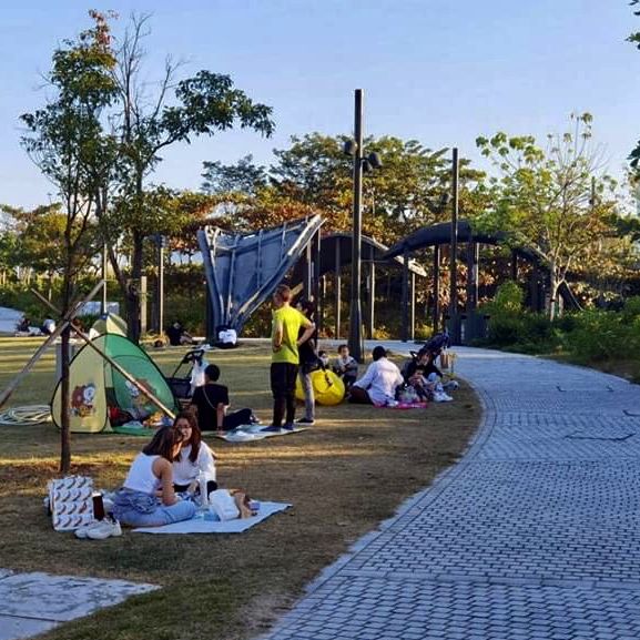 A Fantastic sunset at West Kowloon park 