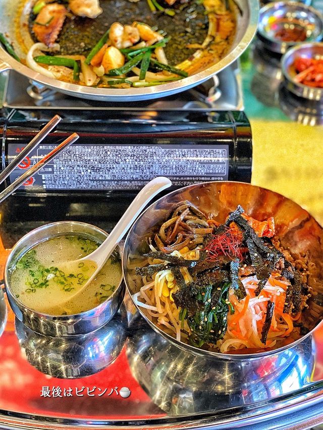 【大阪韓国料理】カラフル可愛い韓国食堂❤️💛💙💚