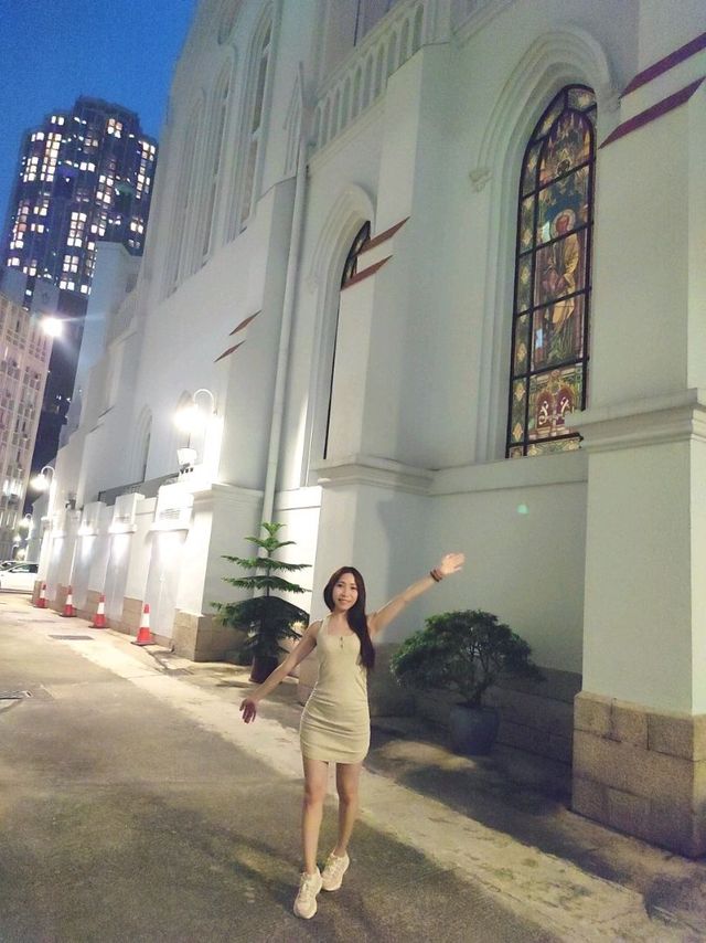 香港中環童話風城堡（教堂）大型絕美歷史建築（燈光演出-大館