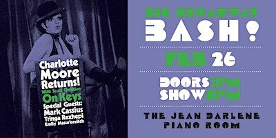 Big Broadway Bash | The Jean Darlene Piano Room, Dundas Street West, Toronto, ON, Canada