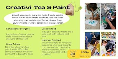 Painting Party with a Twist: Join Us for Creativi-Tea and Paint! | F-O-K Studios, West Water Street, Saint Paul, MN, USA