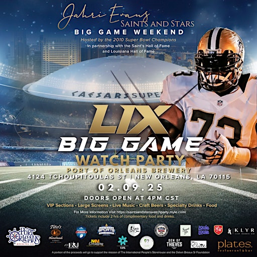 SAINTS AND STARS WATCH PARTY & TAILGATE | Port Orleans Brewing Co.