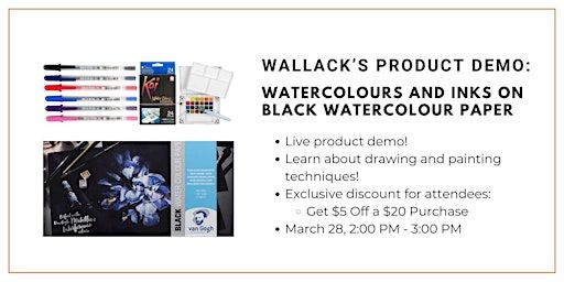 Wallack's Product Demo: Watercolours and Inks on Black Watercolour Paper | Wallack's Art Supplies and Framing