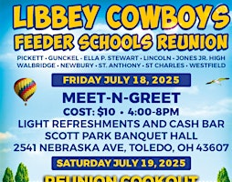 Libbey High School "Feeder Schools REUNION" Meet & Greet and next day Park | Scott Park Banquet Room