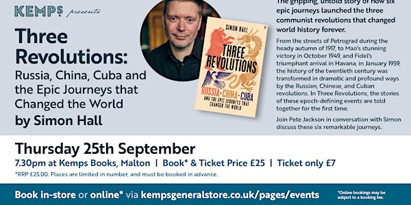 Three Revolutions - Simon Hall | Kemps General Store Ltd
