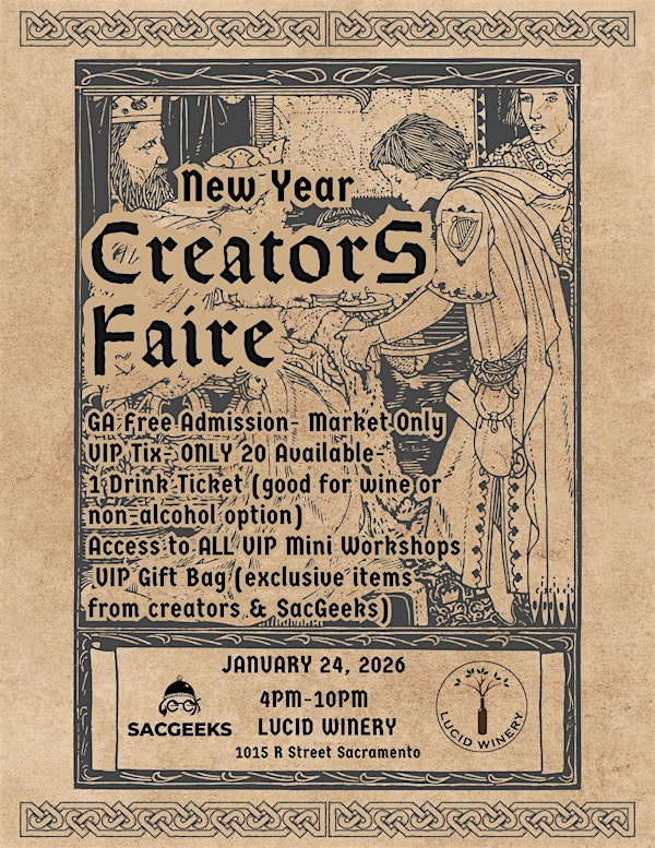 New Year Creators Faire | Lucid Winery & Event Venue