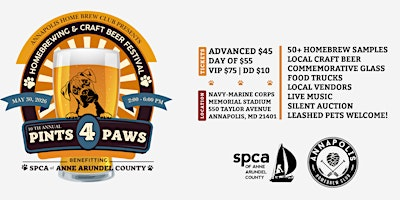 10th Annual Pints 4 Paws Homebrewing and Craft Beer Festival | Naval-Marine Corps Stadium