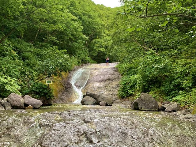 【カムイワッカの滝】言わずと知れた温泉地