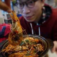新竹湖口 龍威溫水釣蝦場 可以釣蝦也有活蝦料理可以吃唷