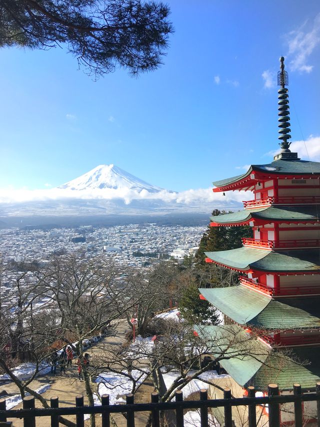 ❄️雪景下的富士山🗻